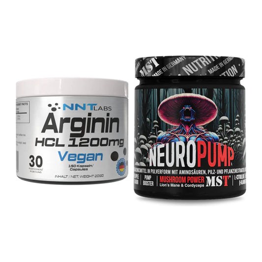 Pump-Set: NNT Arginin HCL 1200 mg + MST NeuroPump – alle enthaltenen Artikel