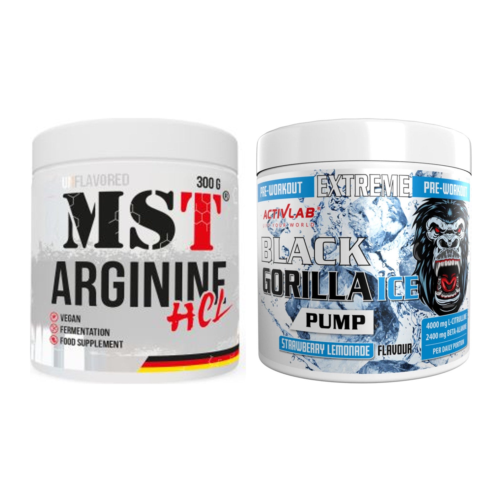Pump-Set: MST Arginine HCL + Activlab Black Gorilla Ice Pump – alle enthaltenen Artikel