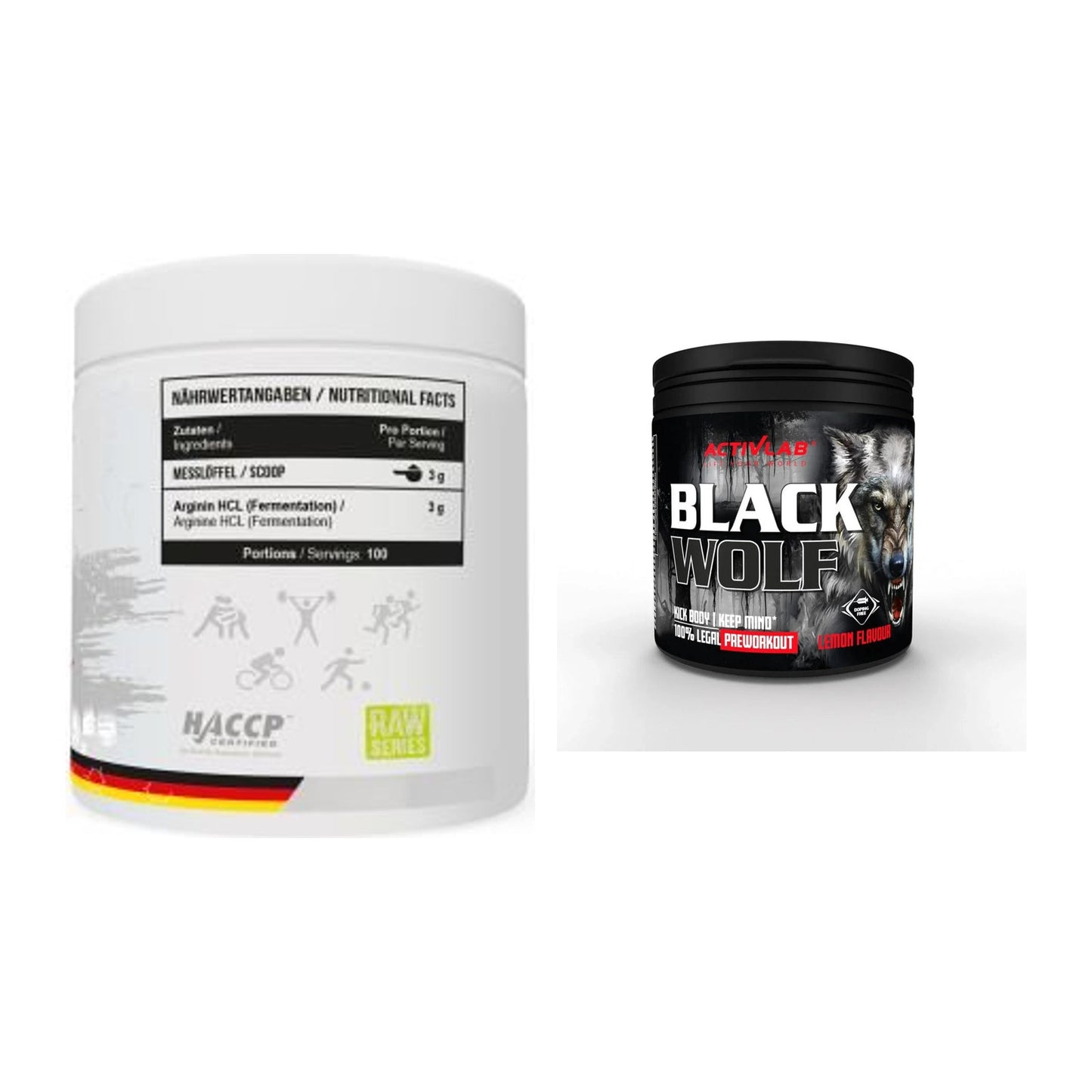 Pump-Set: MST Arginine HCL + Activlab Black Wolf Pre-Workout – alle enthaltenen Artikel
