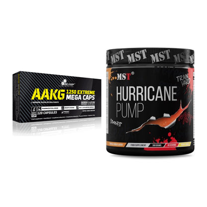 Pump-Set: Olimp AAKG Extreme Mega Caps + MST Hurricane Pump – alle enthaltenen Artikel