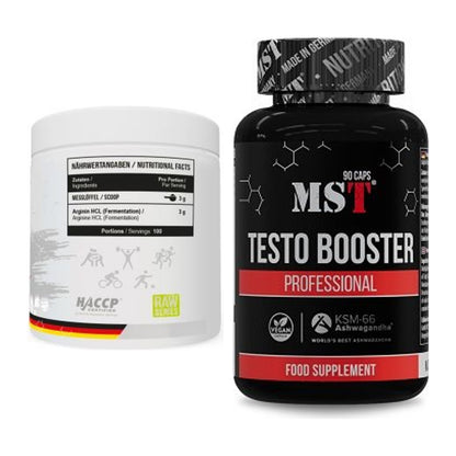 MST Pump-Set: Arginine HCL + Testo Booster Professional – alle enthaltenen Artikel
