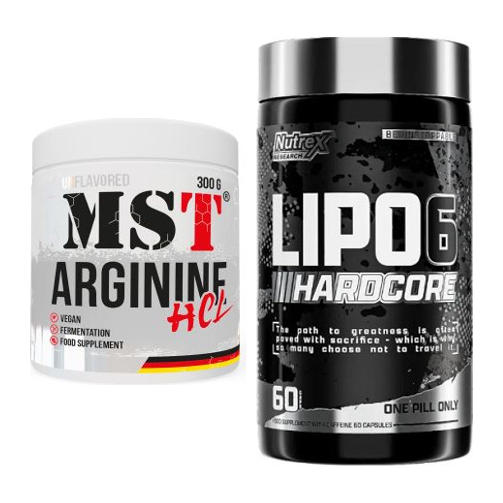 Pump-Set: MST Arginine HCL + Nutrex Lipo 6 Hardcore – alle enthaltenen Artikel