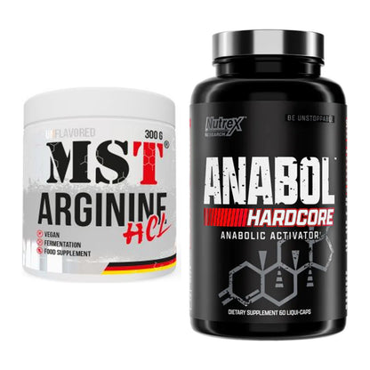 Pump-Set: MST Arginine HCL + Nutrex Anabol Hardcore – alle enthaltenen Artikel