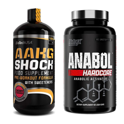 Pump-Set: BioTech AAKG Shock Extreme + Nutrex Anabol Hardcore – alle enthaltenen Artikel