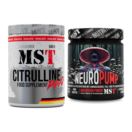 MST Pump-Set: Citrulline Malat 500g + NeuroPump 270g (Red Apple) – alle enthaltenen Artikel