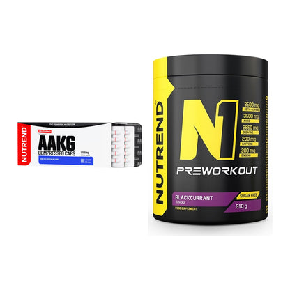 Pump-Set: Nutrend AAKG Compressed Kapseln + Nutrend N1 Preworkout – alle enthaltenen Artikel