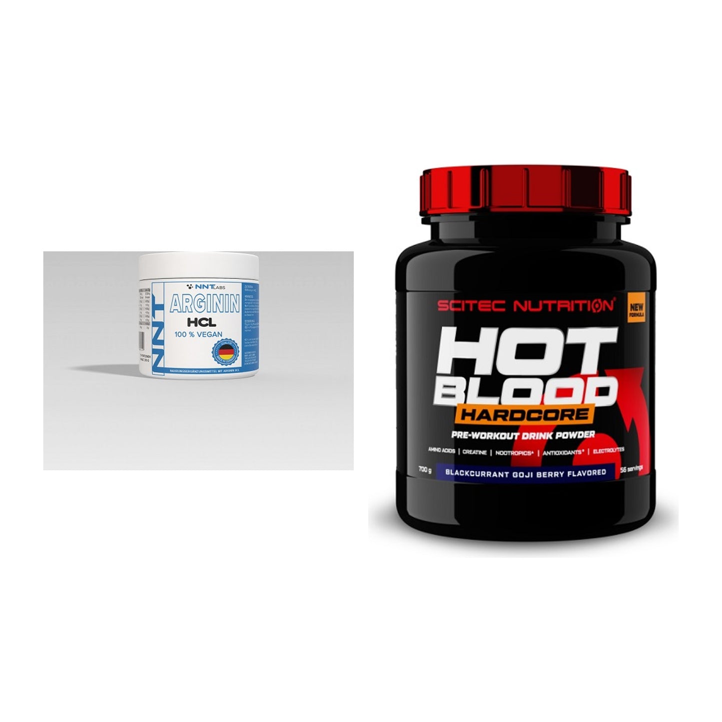 Pump-Set: NNT Arginin + Scitec Hot Blood Hardcore – alle enthaltenen Artikel