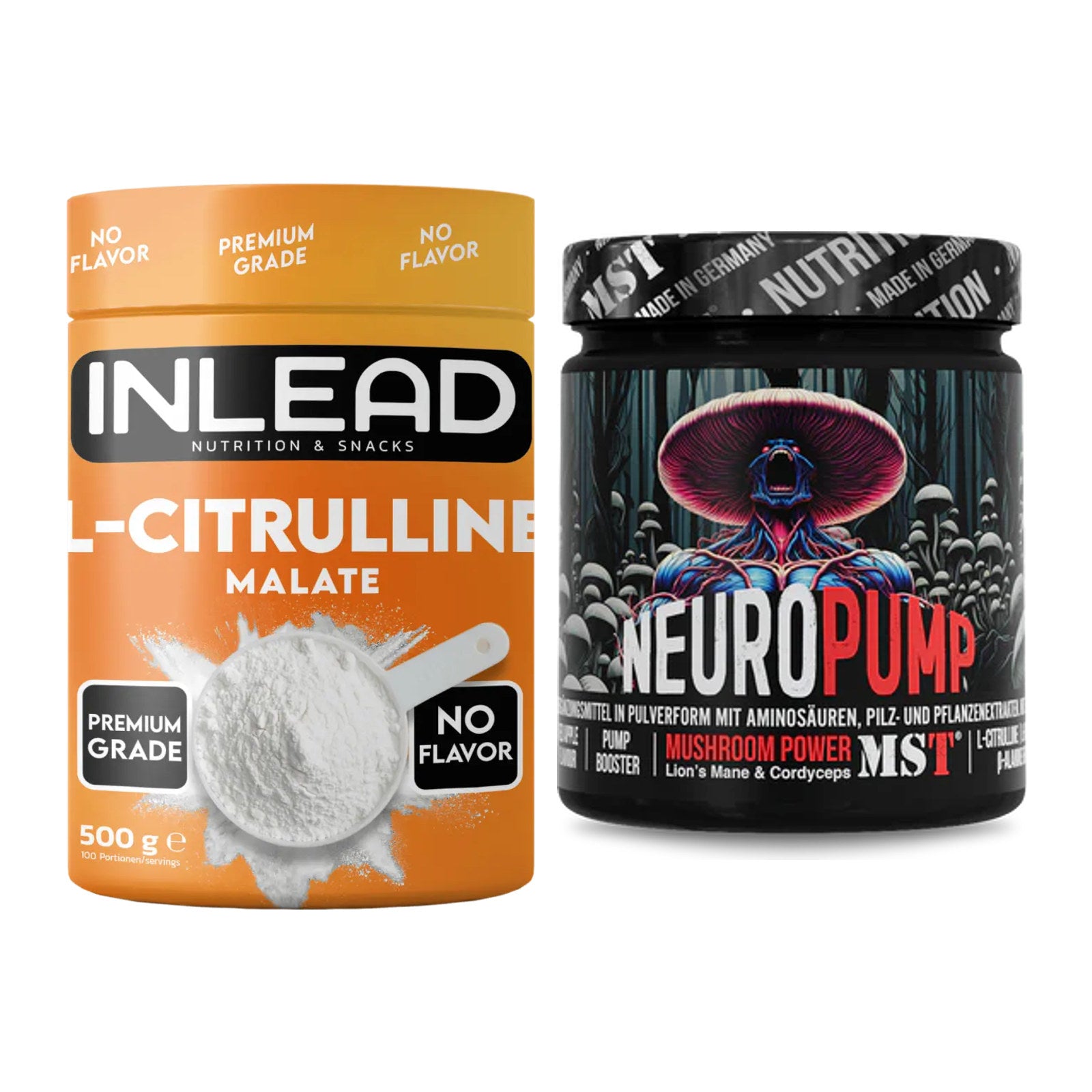 Pump-Set: INLEAD L-Citrullin Malat 2:1 + MST NeuroPump – alle enthaltenen Artikel
