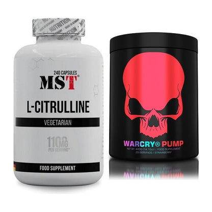 Pump-Set: MST Citrulline + Genius Nutrition Warcry PUMP 400g – alle enthaltenen Artikel