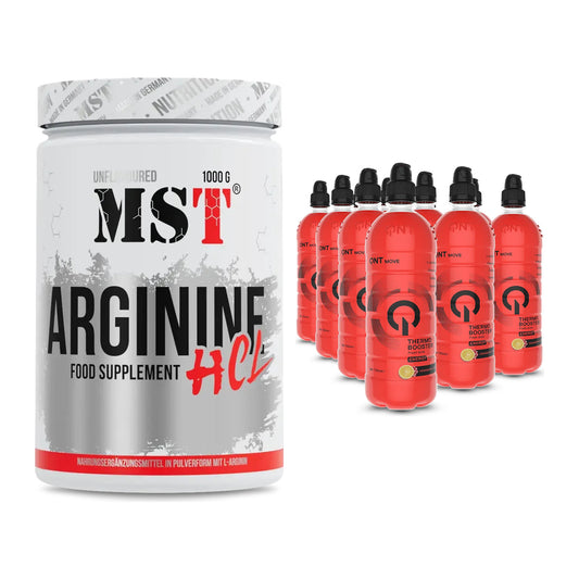 Pump-Set: MST Arginine HCL + QNT Thermo Booster 12x700ml – alle enthaltenen Artikel