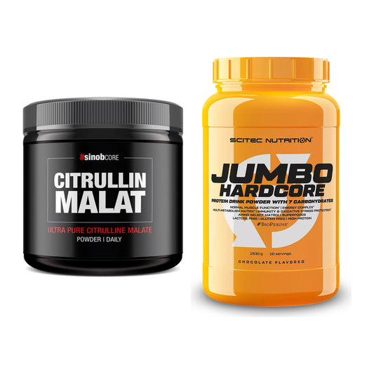 Pump-Set: Sinob Core L-Citrullin Malat + Scitec Jumbo Hardcore1530g – alle enthaltenen Artikel