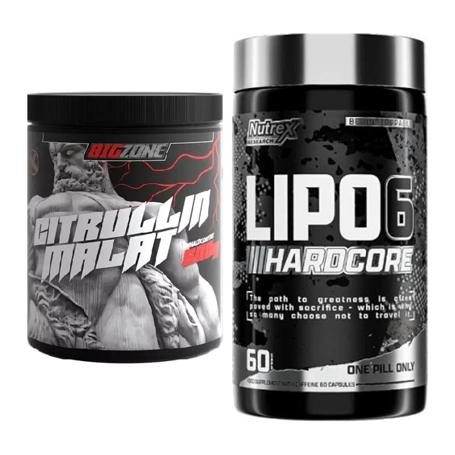 Pump-Set: Big Zone Citrullin Malat + Nutrex Lipo 6 Hardcore – alle enthaltenen Artikel
