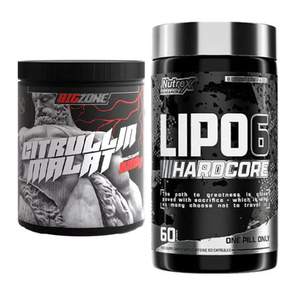 Pump-Set: Big Zone Citrullin Malat + Nutrex Lipo 6 Hardcore – alle enthaltenen Artikel