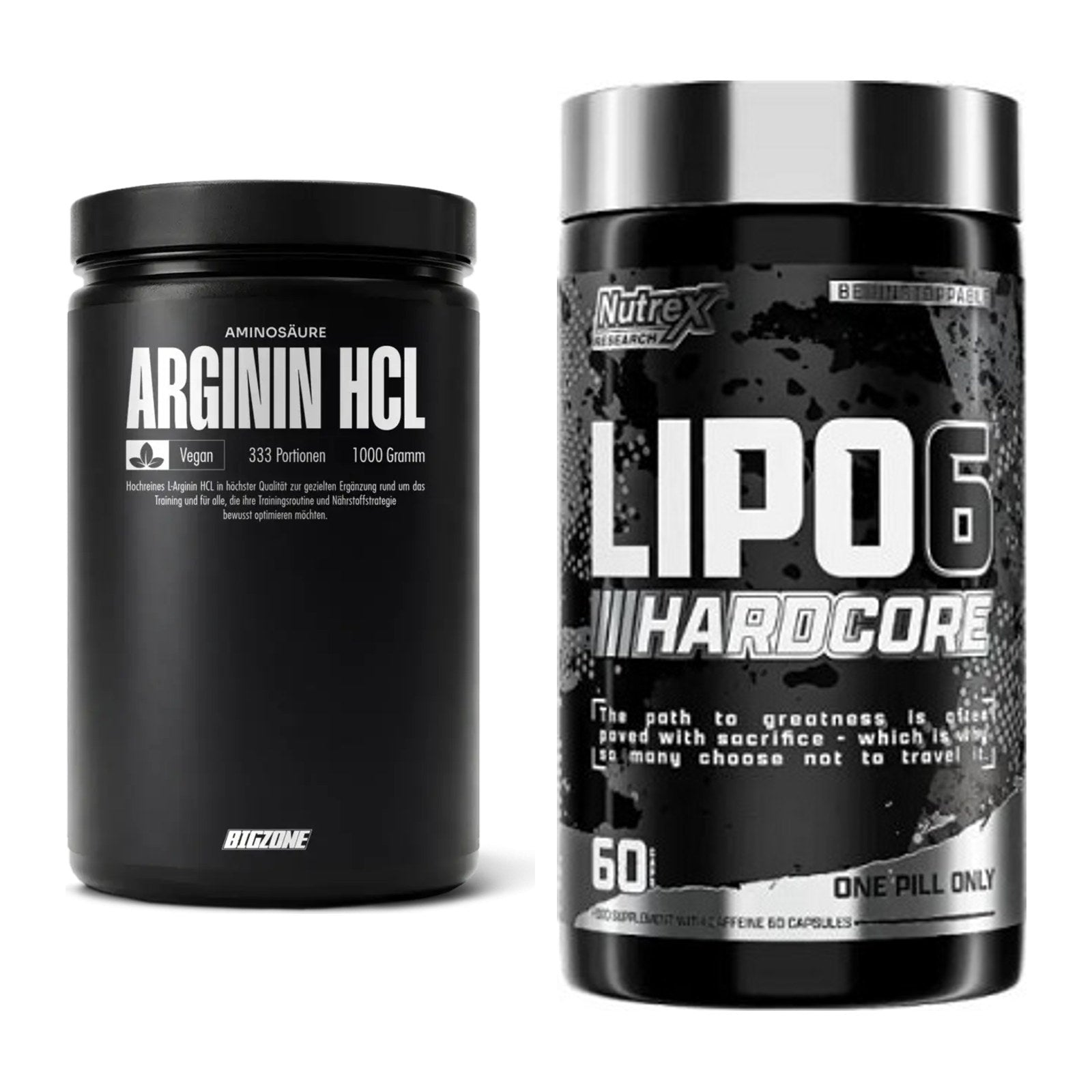 Pump-Set: Big Zone L-Arginin + Nutrex Lipo 6 Hardcore – alle enthaltenen Artikel