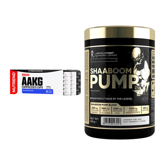 Pump-Set: Nutrend AAKG Compressed + Kevin Levrone Shaaboom Pump – alle enthaltenen Artikel