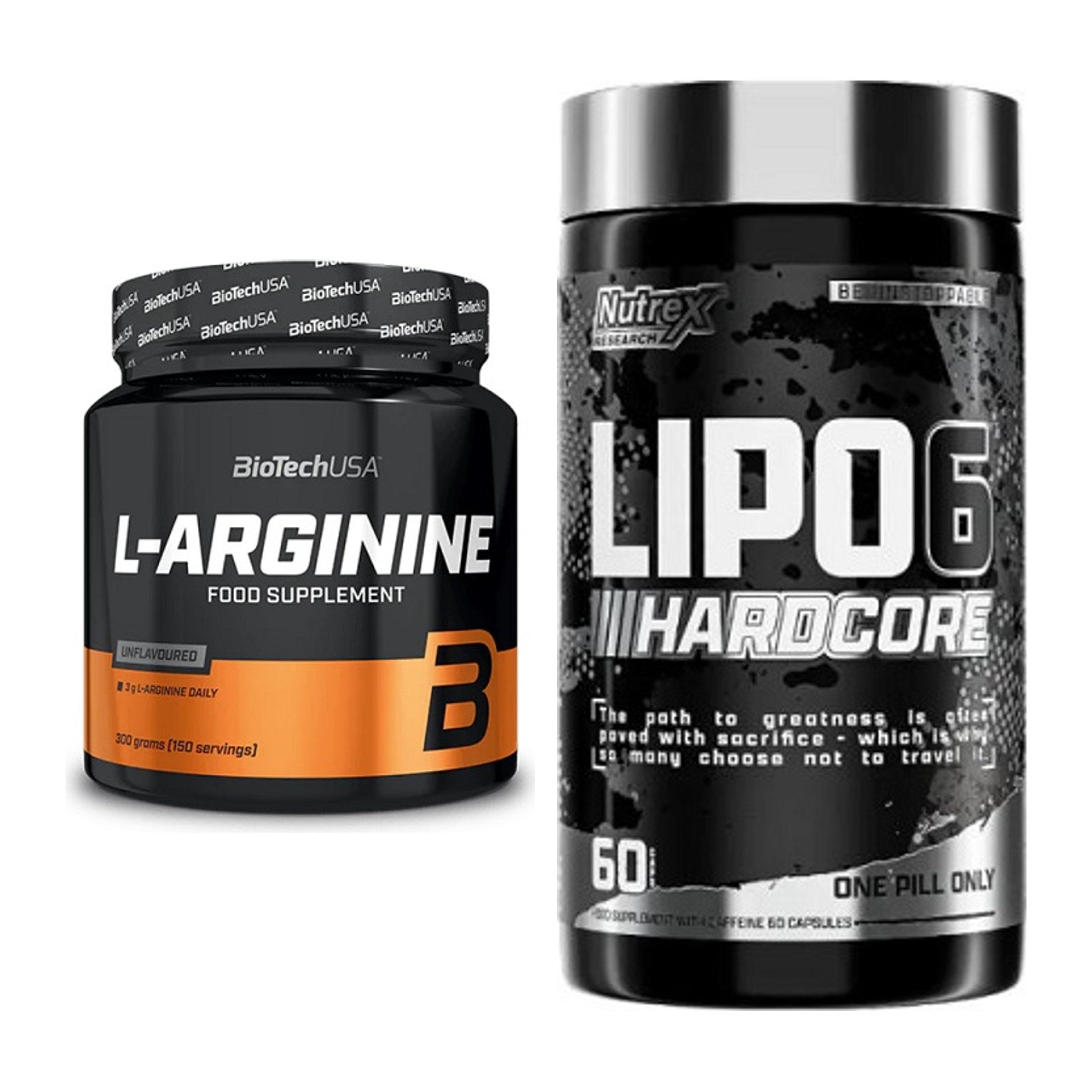 Pump-Set: BioTech L-Arginin + Nutrex Lipo 6 Hardcore – alle enthaltenen Artikel
