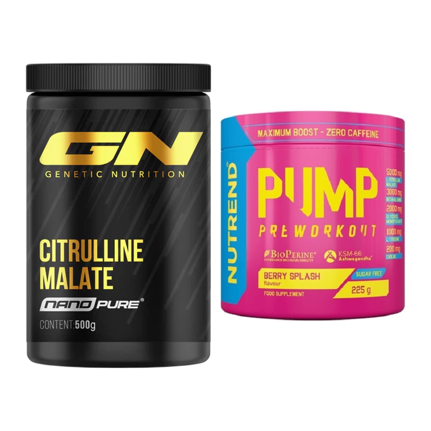Pump-Set: GN Citrulline Malate + Nutrend Pump – alle enthaltenen Artikel