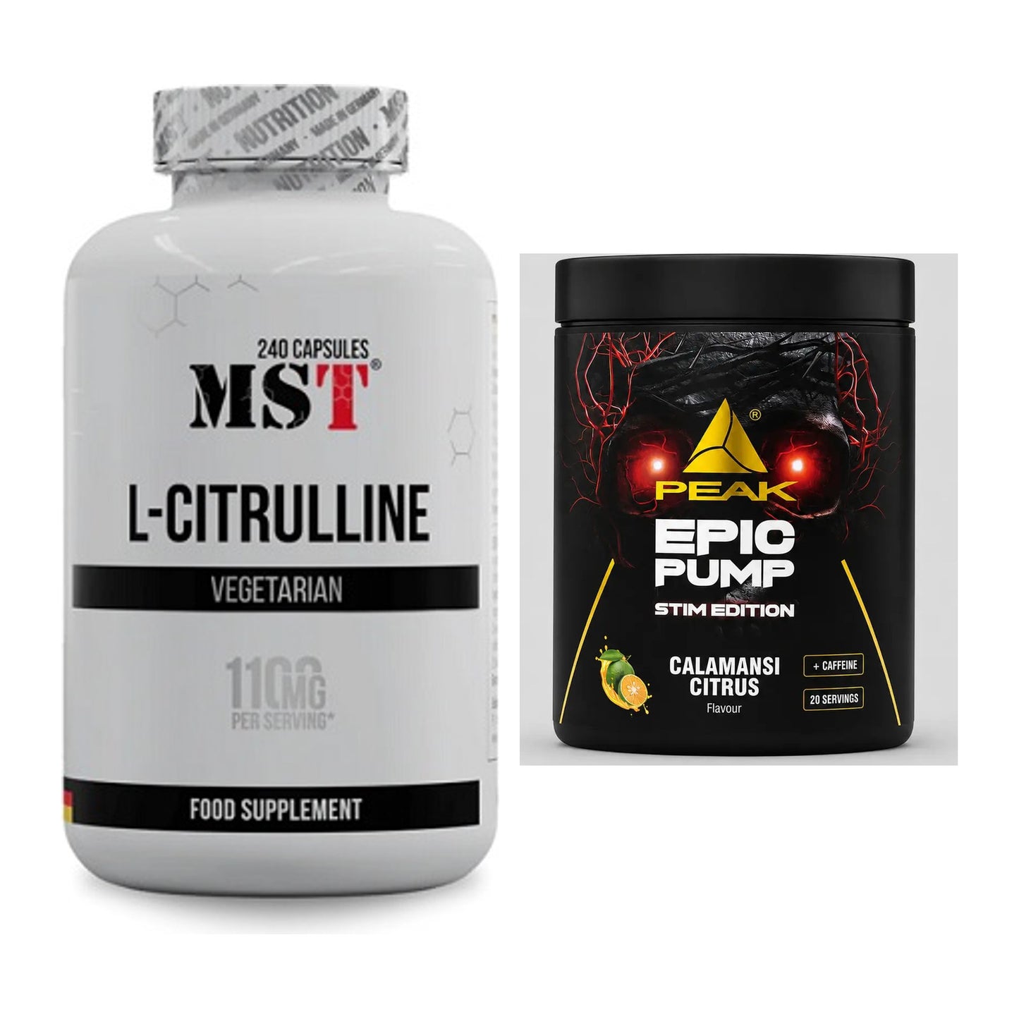 Pump-Set: MST Citrulline + Peak Epic Pump Stim Edition – alle enthaltenen Artikel