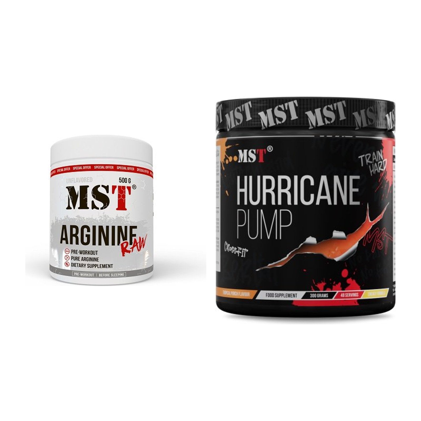 Pump-Set: MST Arginine RAW + MST Hurricane Pump – alle enthaltenen Artikel
