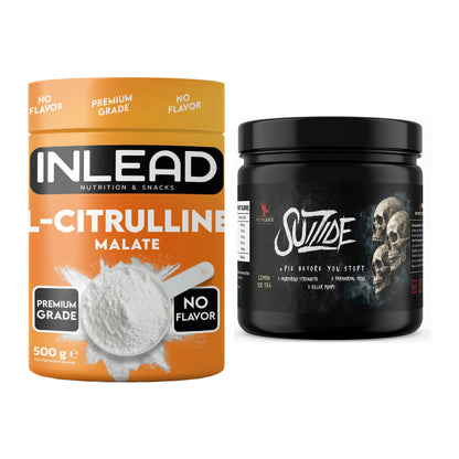 Pump-Set: INLEAD L-Citrullin Malat 2:1 + #GYMJUICE SUIZIDE Booster – alle enthaltenen Artikel