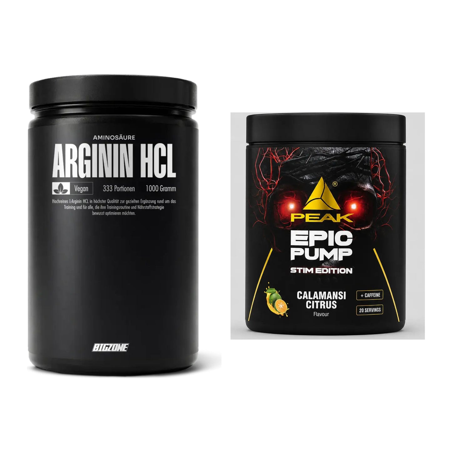 Pump-Set: Big Zone L-Arginin + Peak Epic Pump Stim Edition – alle enthaltenen Artikel