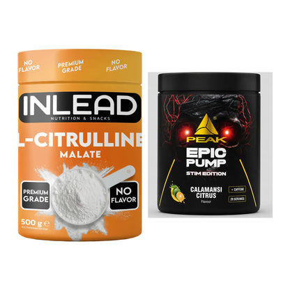 Pump-Set: INLEAD L-Citrullin Malat 2:1 + Peak Epic Pump Stim Edition – alle enthaltenen Artikel