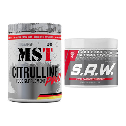 Pump-Set: MST Citrulline Malat 500g + Trec Nutrition SAW Booster – alle enthaltenen Artikel