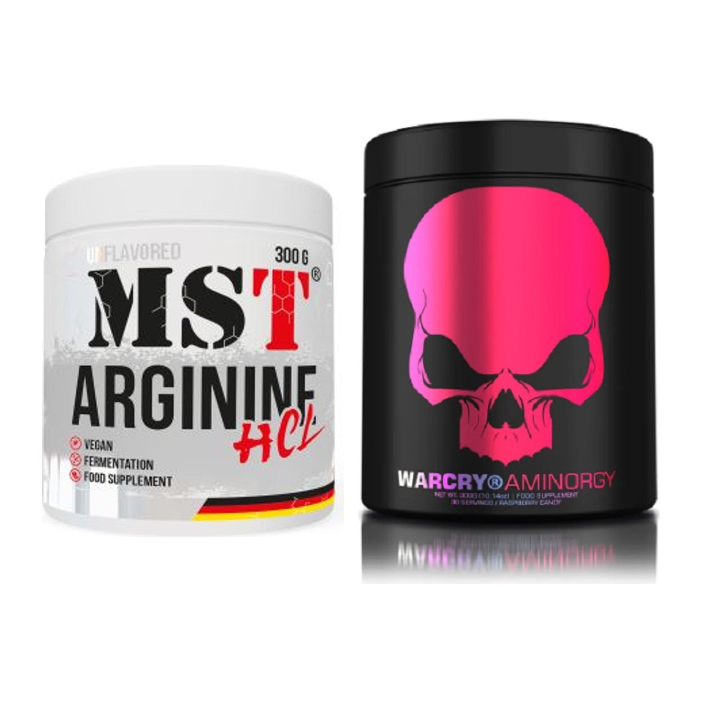 Pump-Set: MST Arginine HCL + Genius Nutrition Warcry AminoRGY – alle enthaltenen Artikel