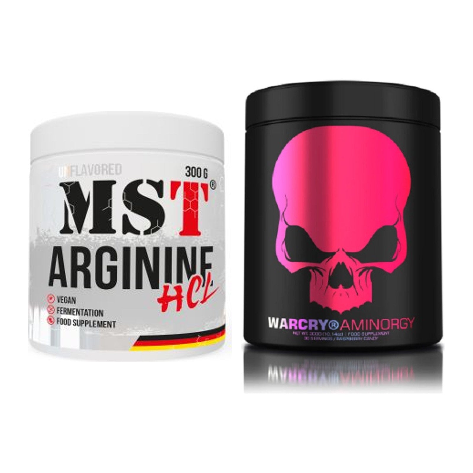 Pump-Set: MST Arginine HCL + Genius Nutrition Warcry AminoRGY – alle enthaltenen Artikel