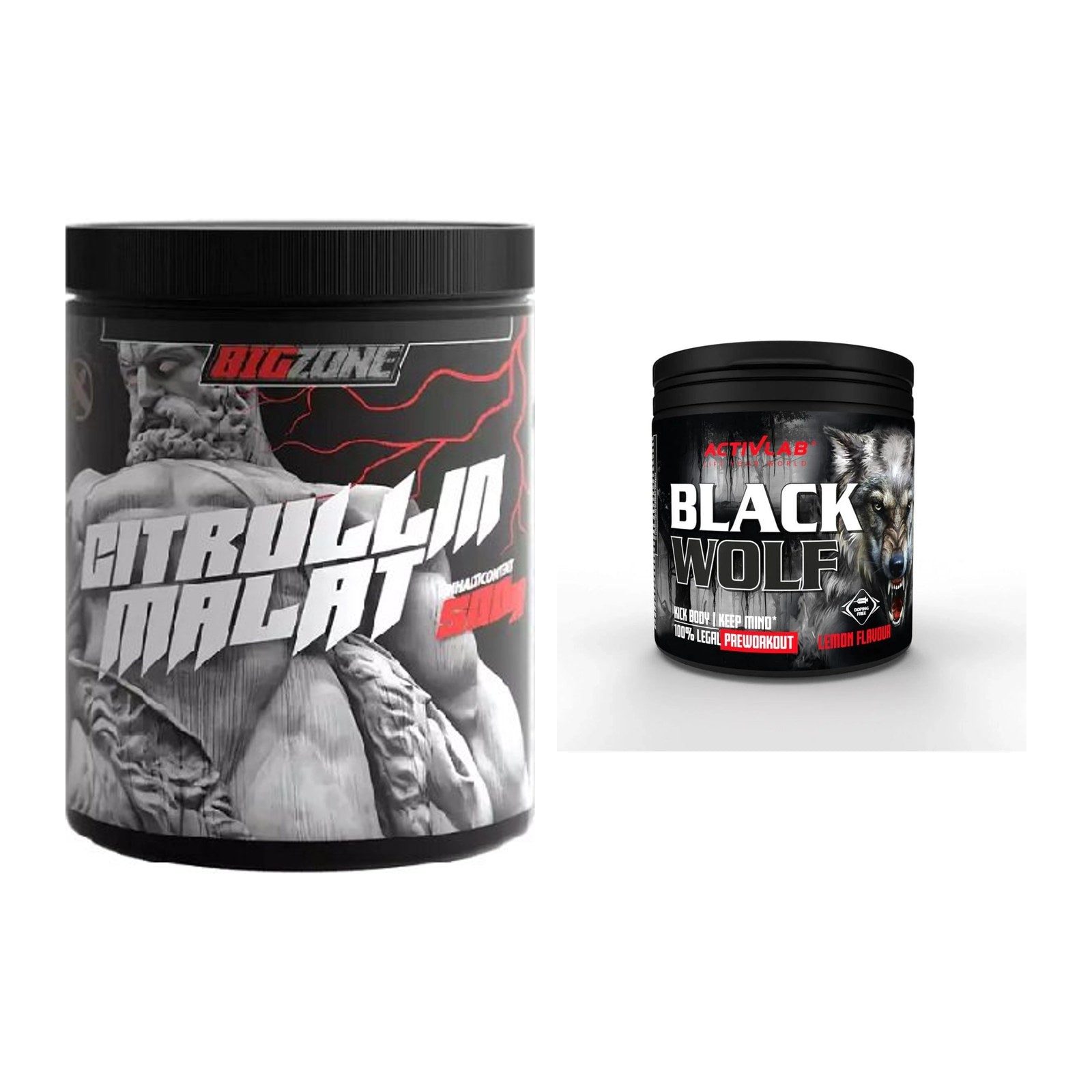 Pump-Set: Big Zone Citrullin Malat + Activlab Black Wolf Pre-Workout – alle enthaltenen Artikel