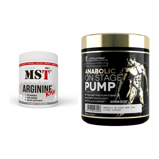 Pump-Set: MST Arginine RAW + Kevin Levrone Anabolic On Stage – alle enthaltenen Artikel