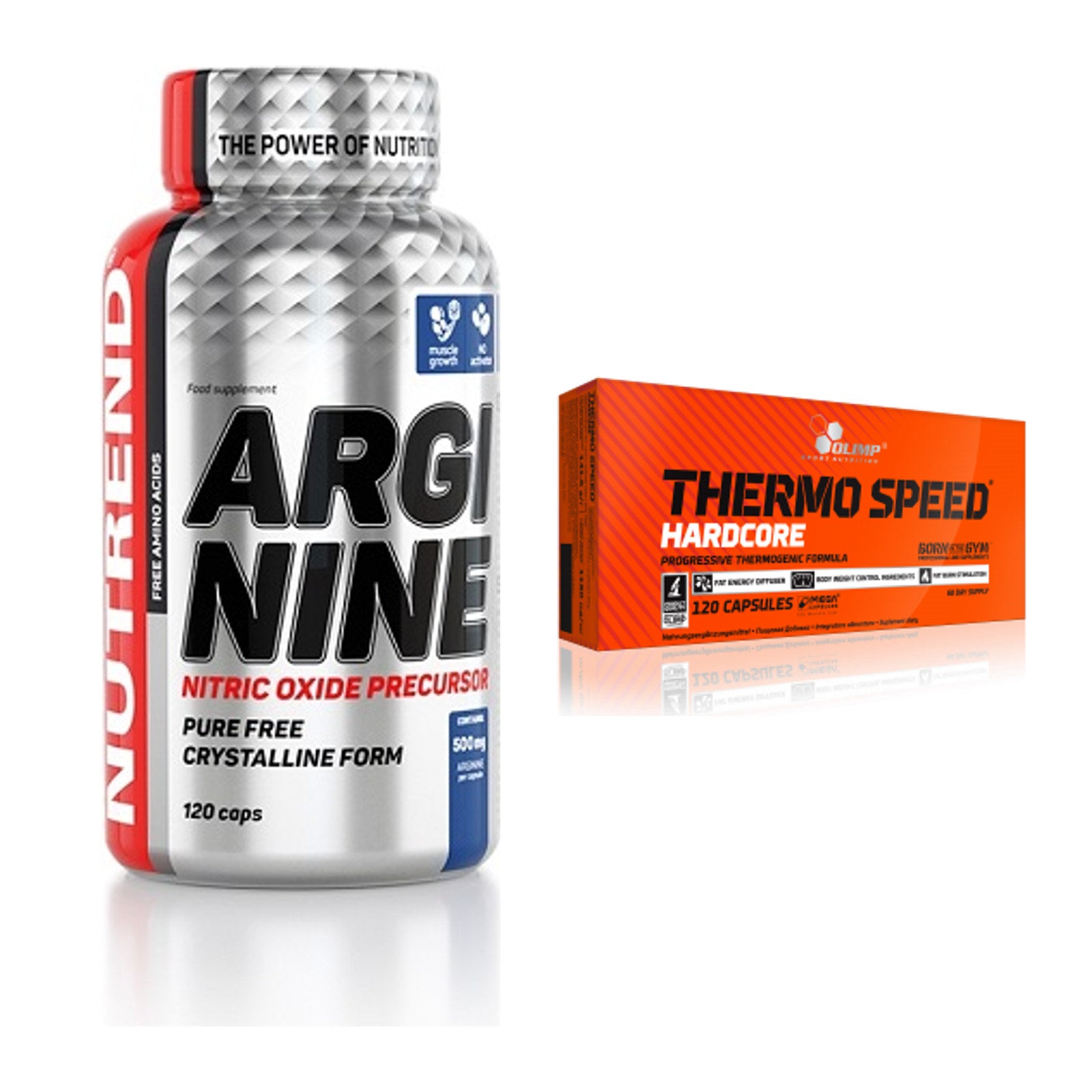 Pump-Set: Nutrend Arginine + Olimp Thermo Speed Hardcore Mega – alle enthaltenen Artikel