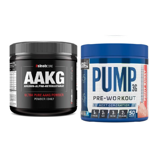 Pump-Set: Sinob Core Arginin AAKG + Applied Nutrition Pump 3G – alle enthaltenen Artikel