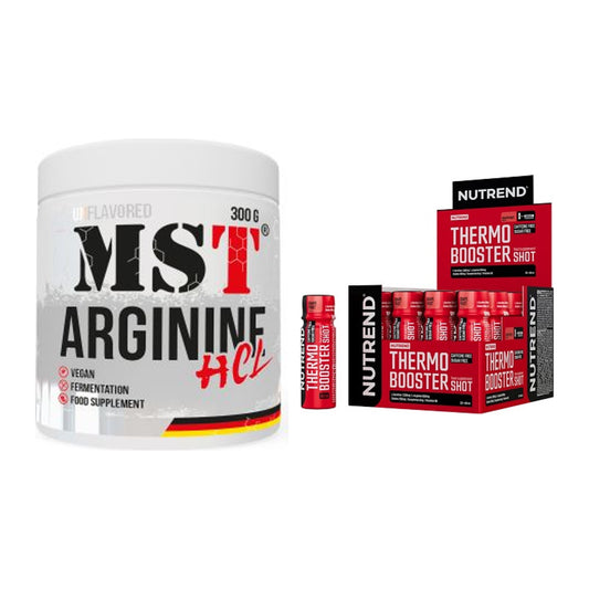 Pump-Set: MST Arginine HCL + Nutrend Thermobooster Shot – alle enthaltenen Artikel