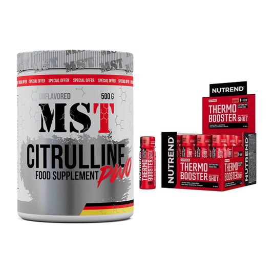 Pump-Set: MST Citrulline Malat 500g + Nutrend Thermobooster Shot – alle enthaltenen Artikel