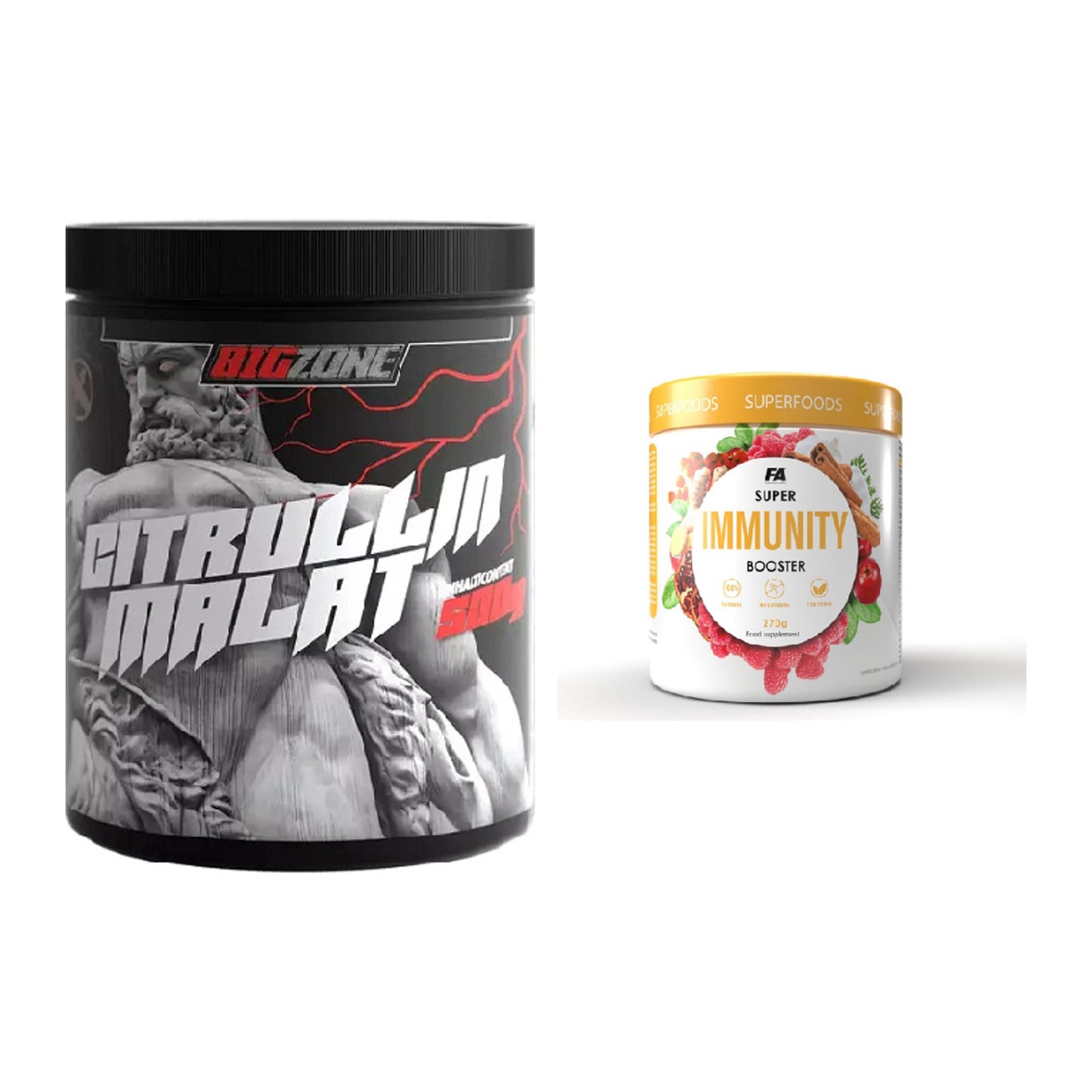 Pump-Set: Big Zone Citrullin Malat + FA Nutrition Wellnes Line Super – alle enthaltenen Artikel