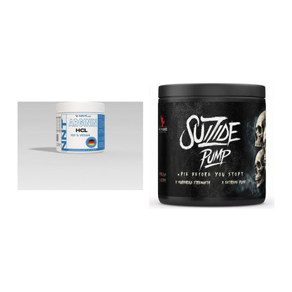 Pump-Set: NNT Arginin + #GYMJUICE SUIZIDE PUMP – alle enthaltenen Artikel