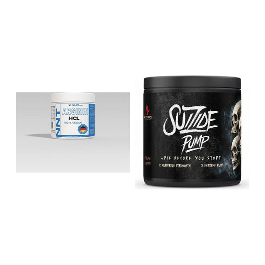 Pump-Set: NNT Arginin + #GYMJUICE SUIZIDE PUMP – alle enthaltenen Artikel