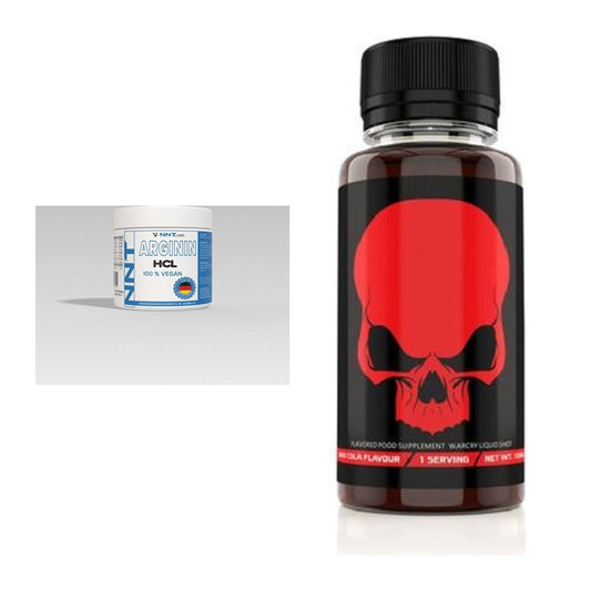 Pump-Set: NNT Arginin + Genius Nutrition Warcry Liquid – alle enthaltenen Artikel