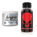 Pump-Set: NNT Arginin HCL 1200 mg + Genius Nutrition Warcry Liquid – alle enthaltenen Artikel