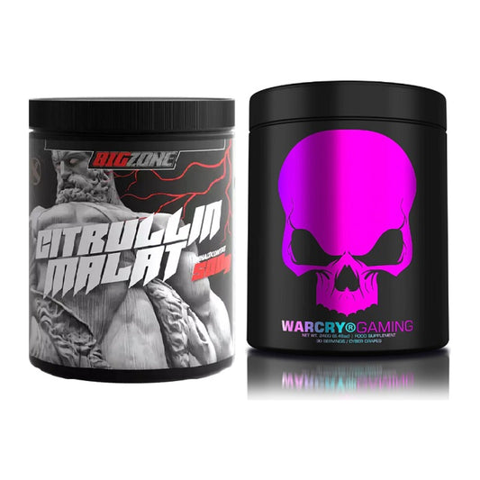 Pump-Set: Big Zone Citrullin Malat + Genius Nutrition Warcry Gaming – alle enthaltenen Artikel