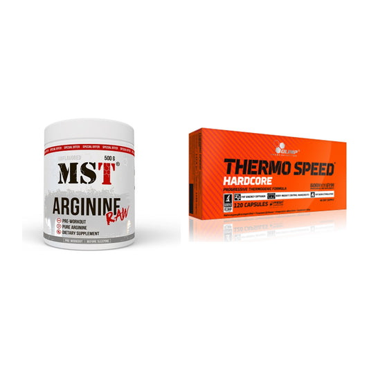 Pump-Set: MST Arginine RAW + Olimp Thermo Speed Hardcore Mega – alle enthaltenen Artikel