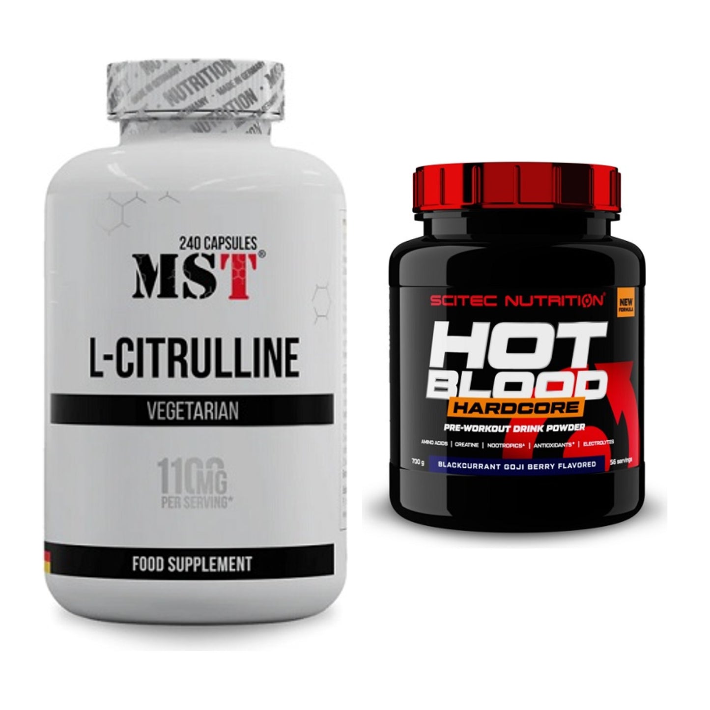 Pump-Set: MST Citrulline + Scitec Hot Blood Hardcore 700g – alle enthaltenen Artikel