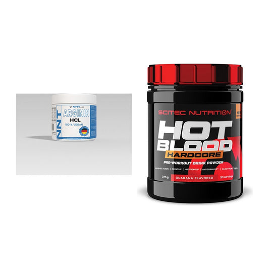 Pump-Set: NNT Arginin + Scitec Hot Blood Hardcore 375g – alle enthaltenen Artikel