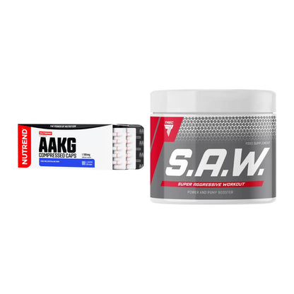 Pump-Set: Nutrend AAKG Compressed Kapseln + Trec Nutrition SAW Booster – alle enthaltenen Artikel