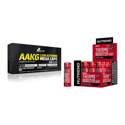 Pump-Set: Olimp AAKG Extreme Mega Caps + Nutrend Thermobooster Shot – alle enthaltenen Artikel