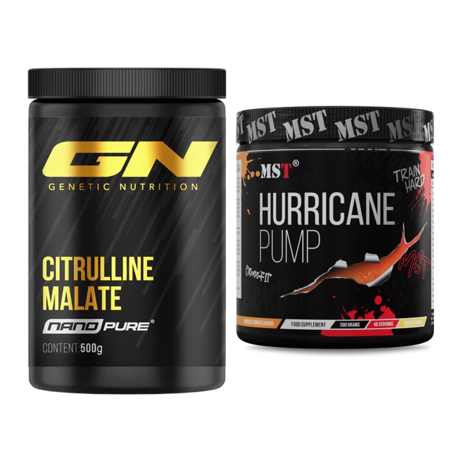 Pump-Set: GN Citrulline Malate + MST Hurricane Pump – alle enthaltenen Artikel