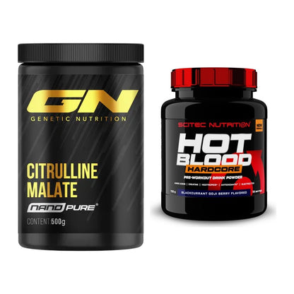 Pump-Set: GN Citrulline Malate + Scitec Hot Blood Hardcore 700g – alle enthaltenen Artikel