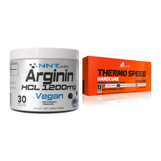 Pump-Set: NNT Arginin HCL 1200 mg + Olimp Thermo Speed Hardcore Mega – alle enthaltenen Artikel