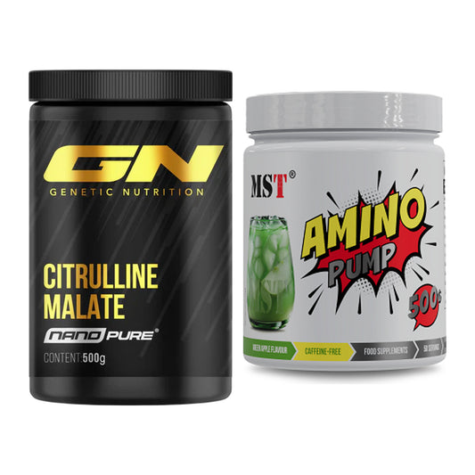 Pump-Set: GN Citrulline Malate + MST Amino Pump (flavoured) – alle enthaltenen Artikel